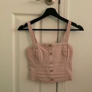 Abercrombie pink crop tank